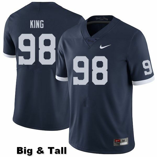 NCAA Nike Men's Penn State Nittany Lions Bradley King #98 College Football Authentic Big & Tall Navy Stitched Jersey HYZ5498ET